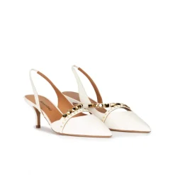 Queila Escarpins à brides en cuir blanc cassé