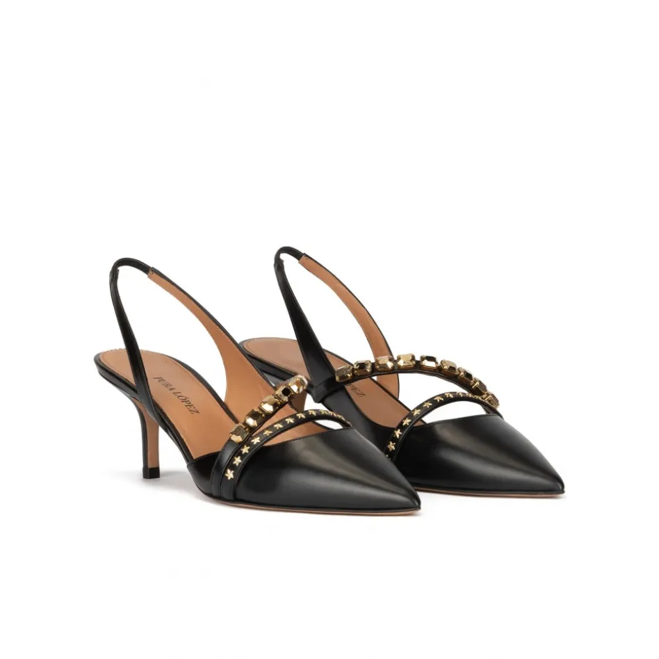 Queila Escarpins à brides en cuir noir
