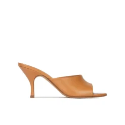 Quentin Mules à talons moyens en cuir camel