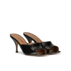 Quentin Mules à talons moyens en cuir noir
