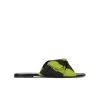 Quetty Claquettes en tissu imprimé vert et noir