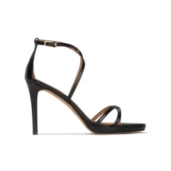 Quiana Sandales plates-formes en cuir noir