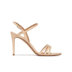 Quillet Sandales à talons hauts en cuir beige