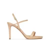 Quindar Sandales plates-formes en cuir beige