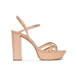 Quinea Sandales plates-formes en cuir nude
