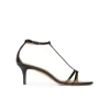 Quintera Sandales à talons moyens en cuir noir