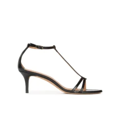 Quintera Sandales à talons moyens en cuir noir