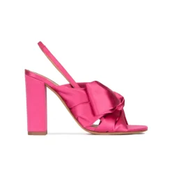 Quirina Sandales à talons épais en satin fuchsia