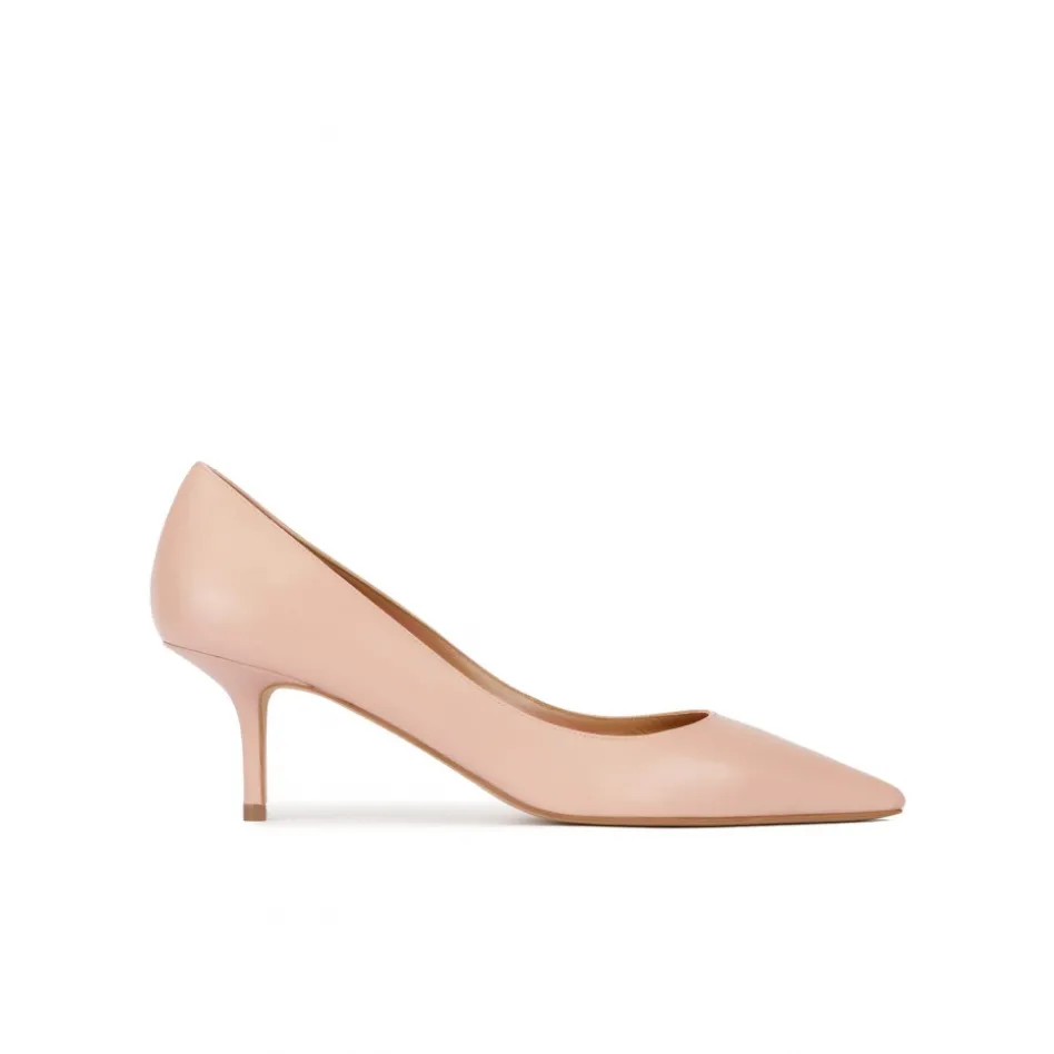 Raquel Escarpins à talons moyens en cuir nude