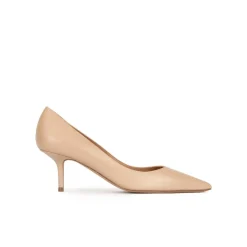 Raquel Escarpins à talons moyens en cuir beige