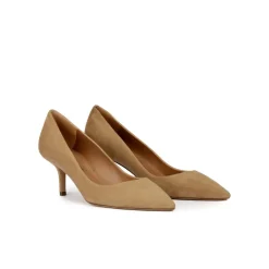 Raquel Escarpins à talons moyens en daim camel
