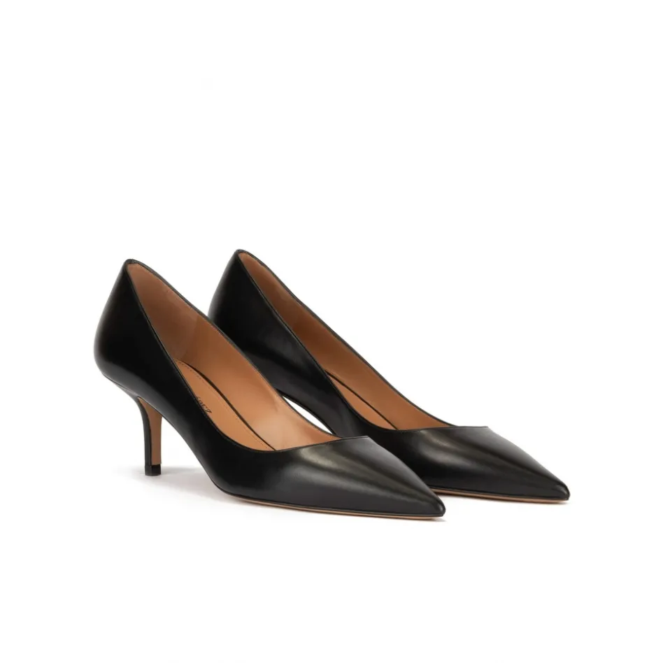Raquel Escarpins à talons moyens en cuir noir