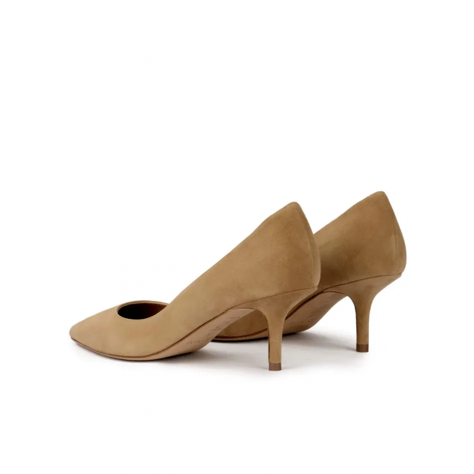 Raquel Escarpins à talons moyens en daim camel