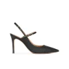 Unique Escarpins à talons hauts en raphia noir