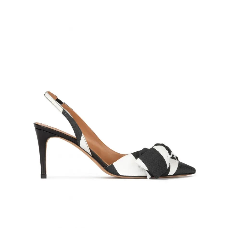 Veronique Escarpins à brides en noir et blanc à n?uds