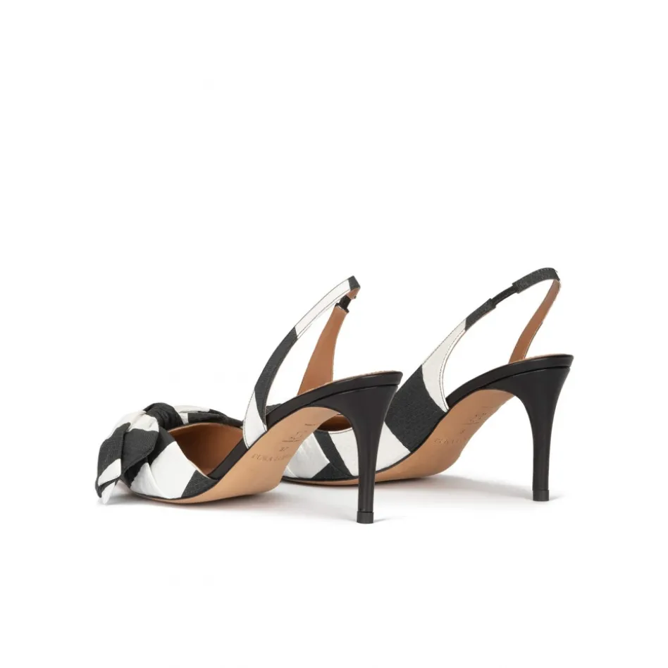 Veronique Escarpins à brides en noir et blanc à n?uds